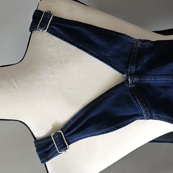 J. Crew Factory Dark Wash Skinny Overalls NWT - Picture 8 of 16